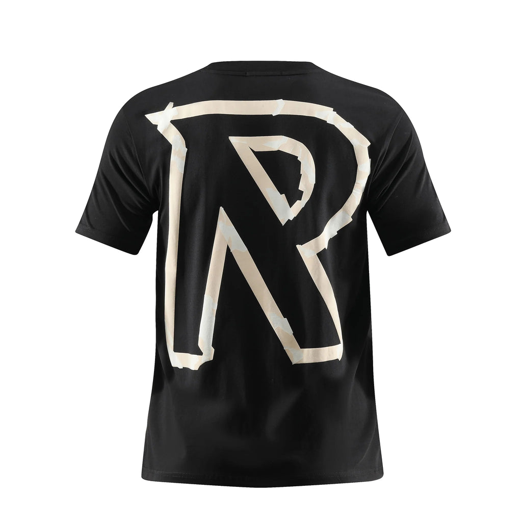 CAMISETA RT NEGRA/BEIGE