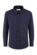 CAMISA DE PUNTOS AZUL/BLANCO